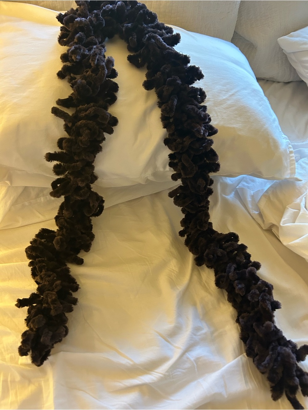 Brown Faux Fur Scarf 🧣